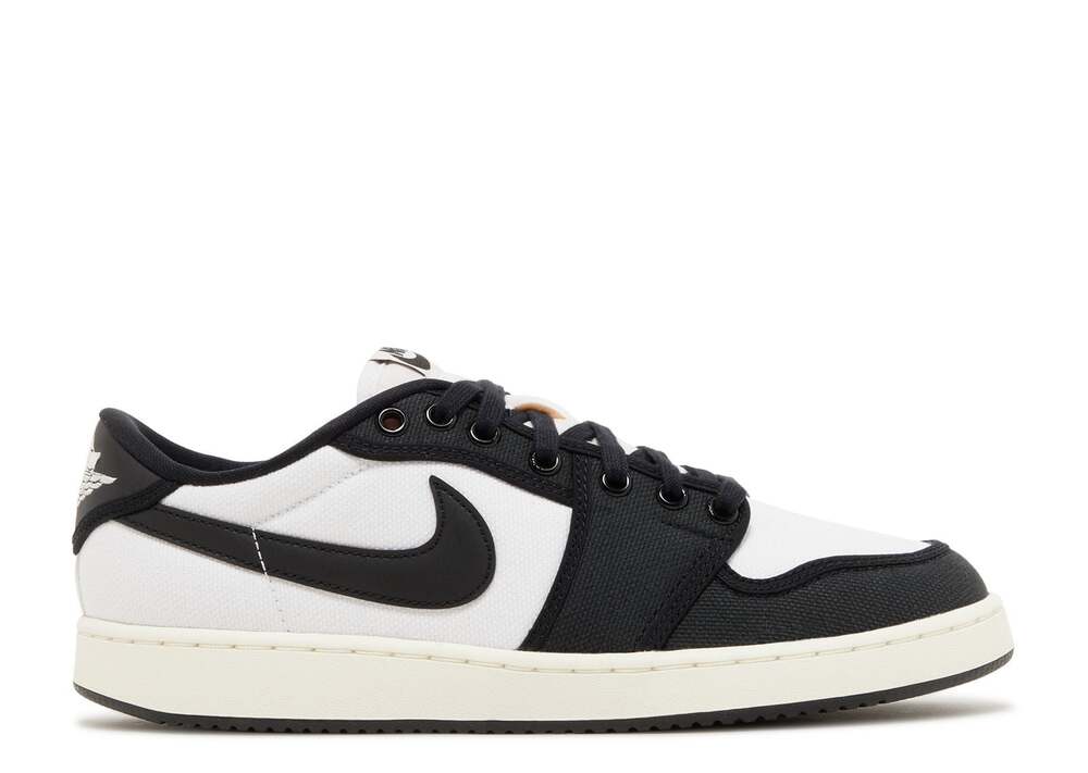 Air Jordan 1 Low Canvas Black White Mens 10